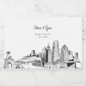 Miami Gastgeschenk Willkommensgeschenk Custom Alkoholflaschenetikett (Einzelnes Label)