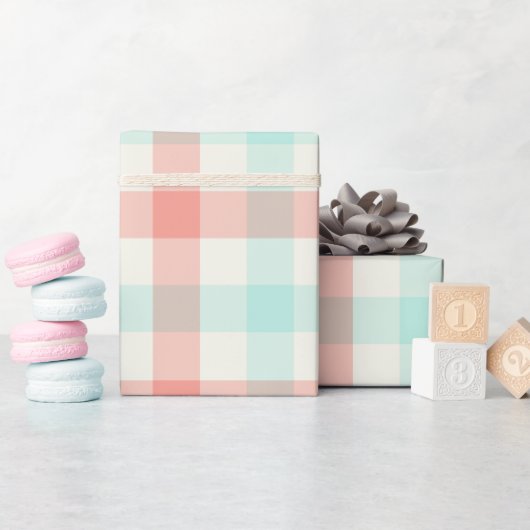 Miami Gingham - Geschenkpapier (Babyparty)