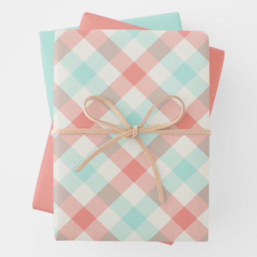 Miami Gingham Geschenkpapier Set (Beispiel)