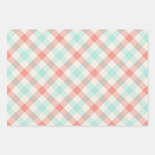Miami Gingham Geschenkpapier Set (Vorderseite)