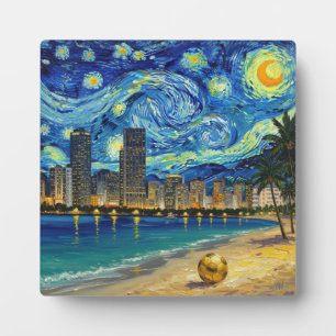 Miami Golden Shore Fußball Elegant und Öl Feine Ku Fotoplatte