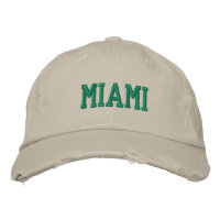 MIAMI Green Stickerei Vintag Style