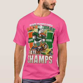 Miami Hurricanes Black Back-to-Back Staatsmeister T-Shirt