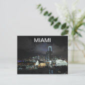 Miami in der Nacht Postkarte (Stehend Vorderseite)