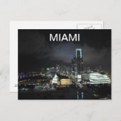 Miami in der Nacht Postkarte (Vorne/Hinten)