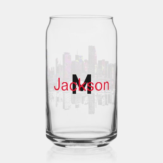 Miami in Graffiti mit Monogramm Dosenglas (Rückseite)