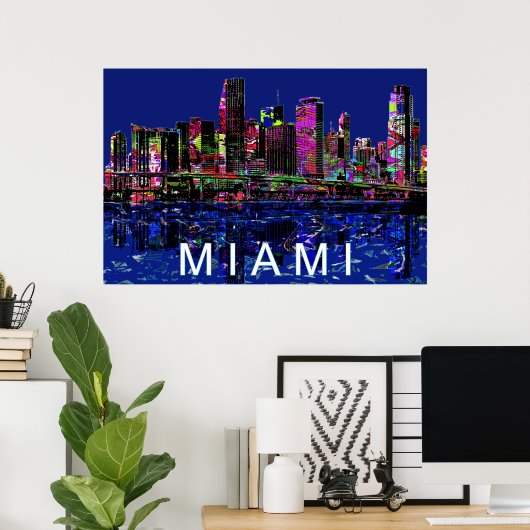 Miami in Graffiti Poster (Heimbüro)