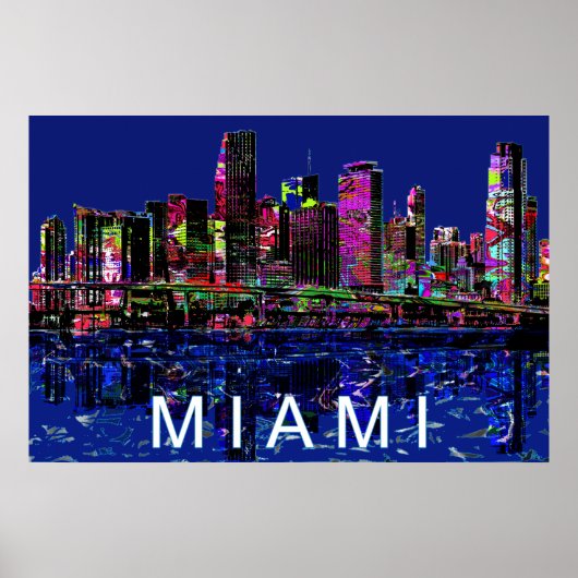 Miami in Graffiti Poster (Vorne)