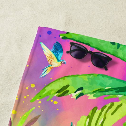 Miami ist mein Happy Place Beach Handtuch (Beispiel)