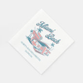 Miami-Junggeselinnen-Abschied-Retro Serviette (Ecke)