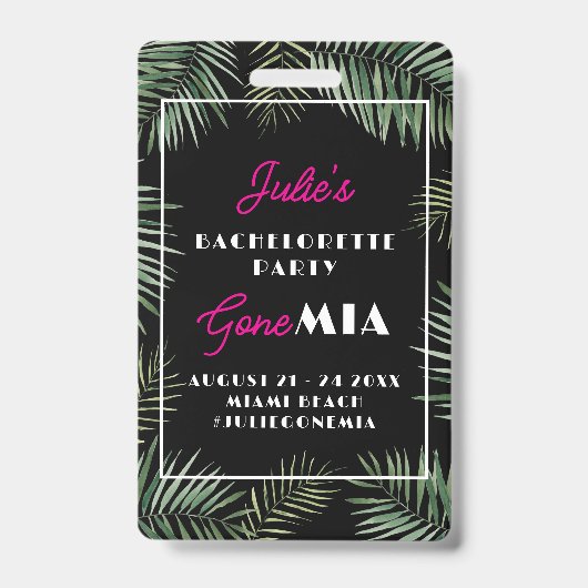 Miami Junggesellinnen-Party: Kauf der Braut einen  Ausweis (Front)