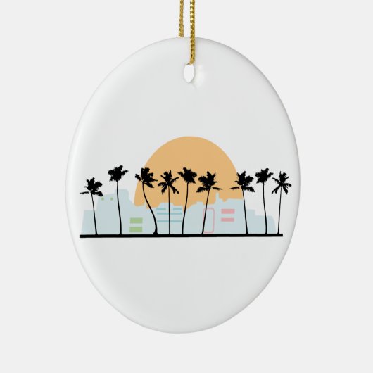 Miami Keramik Ornament (Rechts)