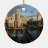 Miami Landschaftlicher Weihnachtskalender Keramik Ornament (Vorne)