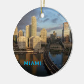 Miami Landschaftlicher Weihnachtskalender Keramik Ornament (Links)