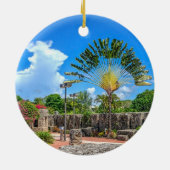 Miami Landschaftlicher Weihnachtskalender Keramik Ornament (Hinten)