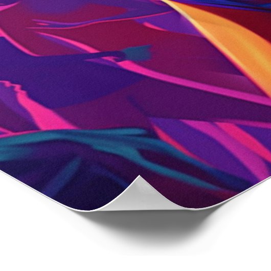 Miami Latinos Salsa tanzt am Abend Malerei Poster (Ecke)