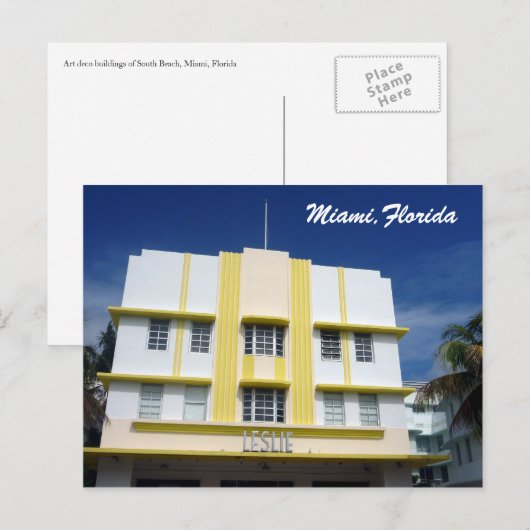 Miami leslie postkarte (Vorne/Hinten)