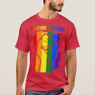 Miami LGBT Pride Monat LGBTQ Regenbogenflagge für T-Shirt