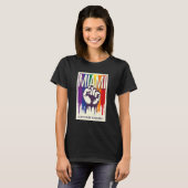 Miami LGBTQ Pride Rainbow Flag Resist Fist Proud L T-Shirt (Vorne ganz)