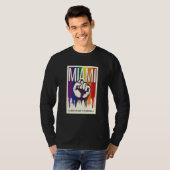 Miami LGBTQ Pride Rainbow Flag Resist Fist Proud L T-Shirt (Vorne ganz)