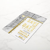 Miami Liebe Locator | Hochzeitsstichtag speichern Folieneinladung (Gedreht)