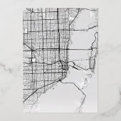 Miami Liebe Locator | Hochzeitsstichtag speichern Folieneinladung (Rückseite)