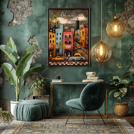 Miami: Magic City - Whimsical Art  Poster