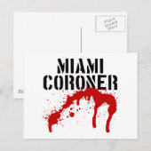 Miami Metro PD Coroner Postkarte (Vorne/Hinten)