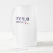 MIAMI-METRO-POLIZEI Bier-Tasse Mattglas Bierglas (Vorderseite Links)