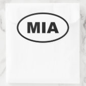 Miami MIA Ovaler Aufkleber (Tasche)