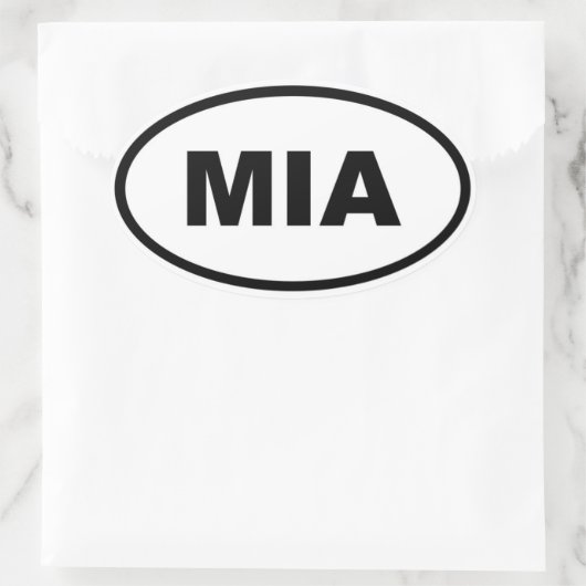 Miami MIA Ovaler Aufkleber (Tasche)