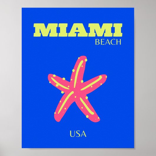 Miami, Miami Beach, Preppy Room, Blue Poster (Vorne)