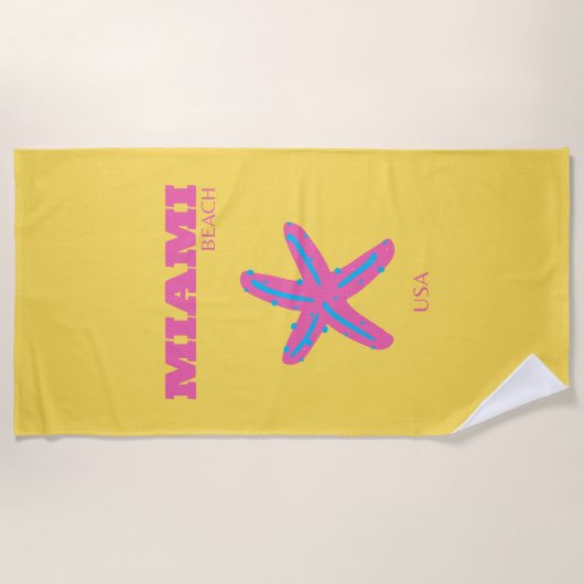 Miami, Miami Beach, Reisekunst Strandtuch (Vorderseite)