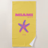 Miami, Miami Beach, Reisekunst Strandtuch (Vorderseite)