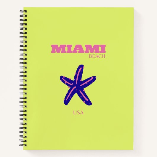 Miami, Miami Beach, Travel Art, Preppy Notizblock (Vorderseite)