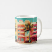 Miami Mirage – Retro-Reisebecher Kaffeetasse (VorderseiteRechts)