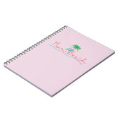 Miami mit Palme und Regenschirm Notizblock (Linke Seite)