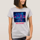 Miami Moonrise - Neon Skyline Graphic Tee (Vorderseite)