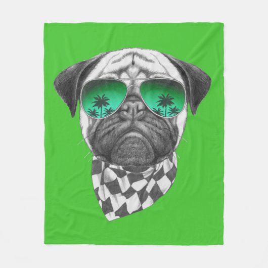 Miami-Mops Fleecedecke (Vorderseite)