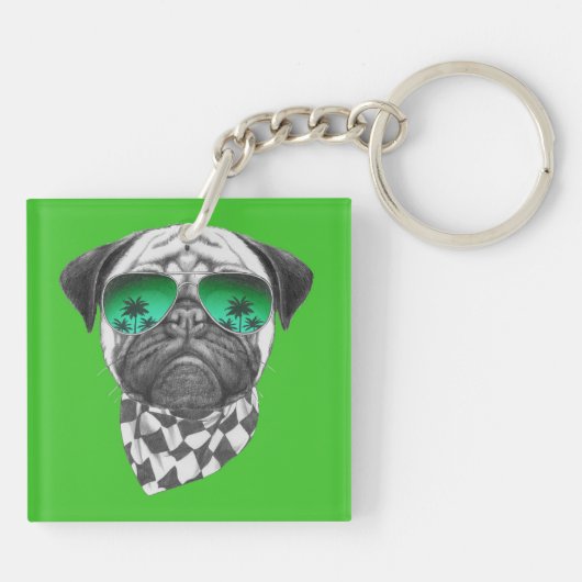 Miami-Mops Schlüsselanhänger (Rückseite)