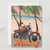 Miami Motorbike Reiseplakat (Rückseite)
