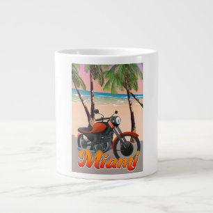 Miami Motorbike Reiseplakat Jumbo-Tasse