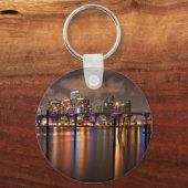 Miami-Nachtaufnahme - Schlüsselanhänger (Vorderseite)