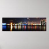 Miami-Nachtpanorama - Poster (Vorne)