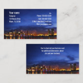 Miami-Nachtpanorama - Visitenkarte (Vorne/Hinten)