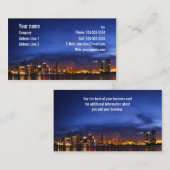 Miami-Nachtpanorama - Visitenkarte (Vorne/Hinten)