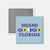 Miami Nautical Flag - Magnet (Vorderseite/Rückseite)