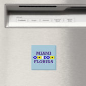 Miami Nautical Flag - Magnet (In Situ (Geschirrspüler))
