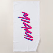 Miami Neon Colors New Retro Style Minimalismus Strandtuch (Vorderseite)