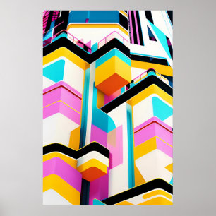 Miami Nice 1980s Ken Gage Retrowave Poster
